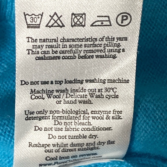 Pure Collection Cashmere Aqua blue Sweater women’s size 6 small - Picture 5 of 5